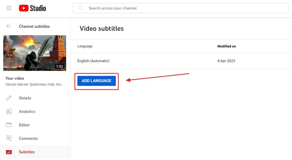 Як добавити опис відео в Youtube - Ютуб на різні мови. Як автоматизувати переклад Youtube - Ютуб 4